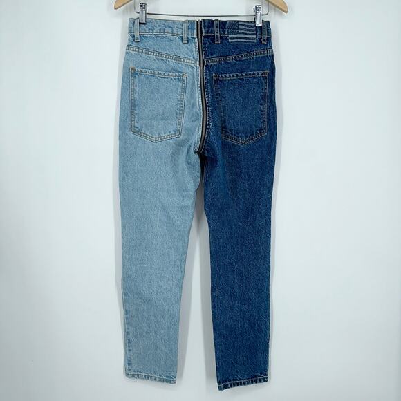 Revice Yin Yang Crop Two Tone High Rise Denim Jeans in Tokyo Wash - Picture 10 of 16